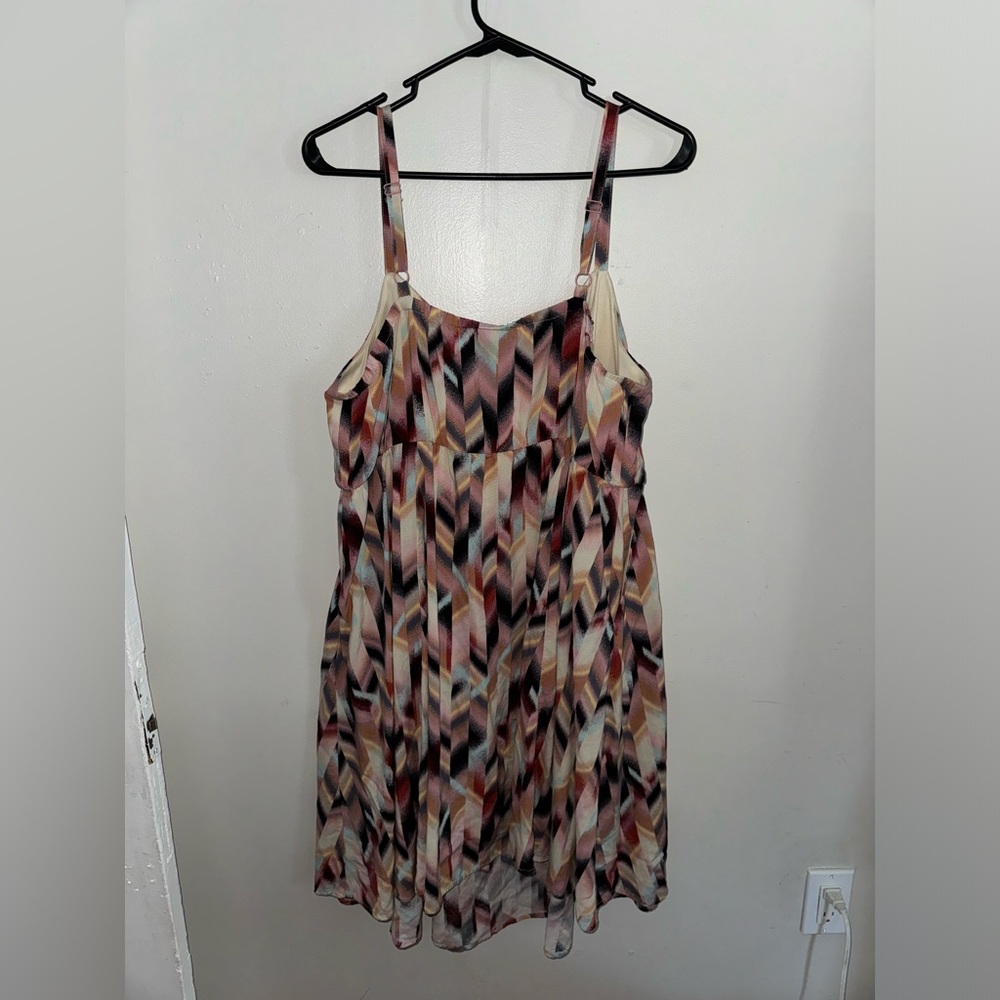 Torrid Mini Challis Skater Dress in Chevron Size 1X - Picture 6 of 6